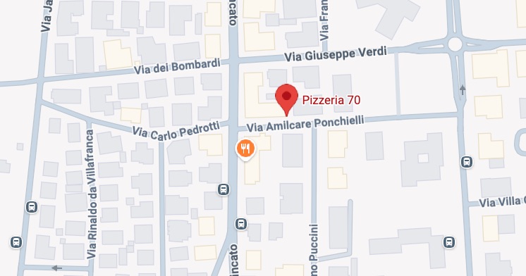 Mappa della posizione di Pizzeria 70, Via Amilcare Ponchielli 4, Verona